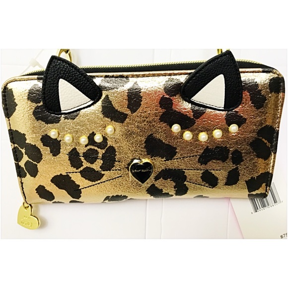 Betsey Johnson Handbags - NWT Betsey Johnson Cheetah Kitty Crossbody Wallet